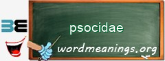 WordMeaning blackboard for psocidae